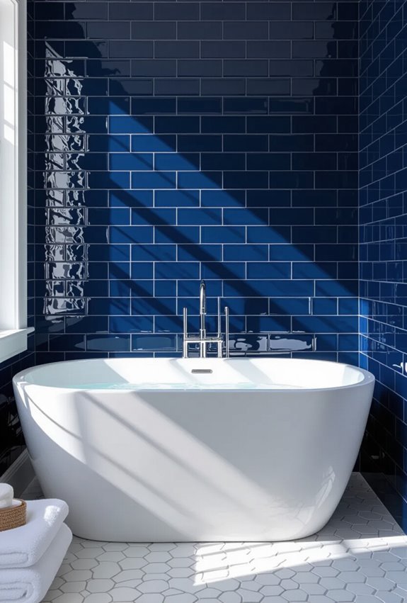 classic navy vertical tiles