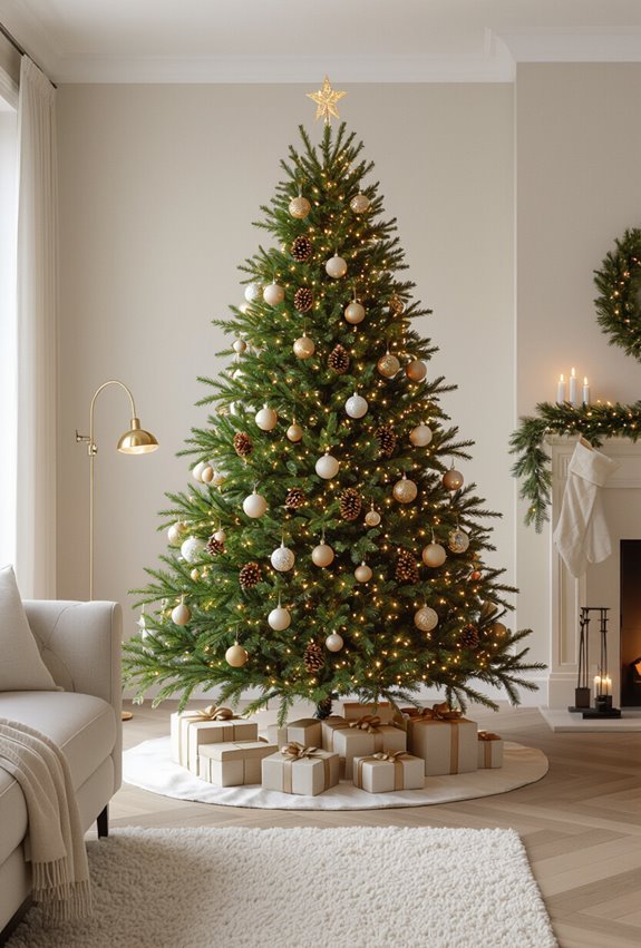 classic tree balanced ornaments