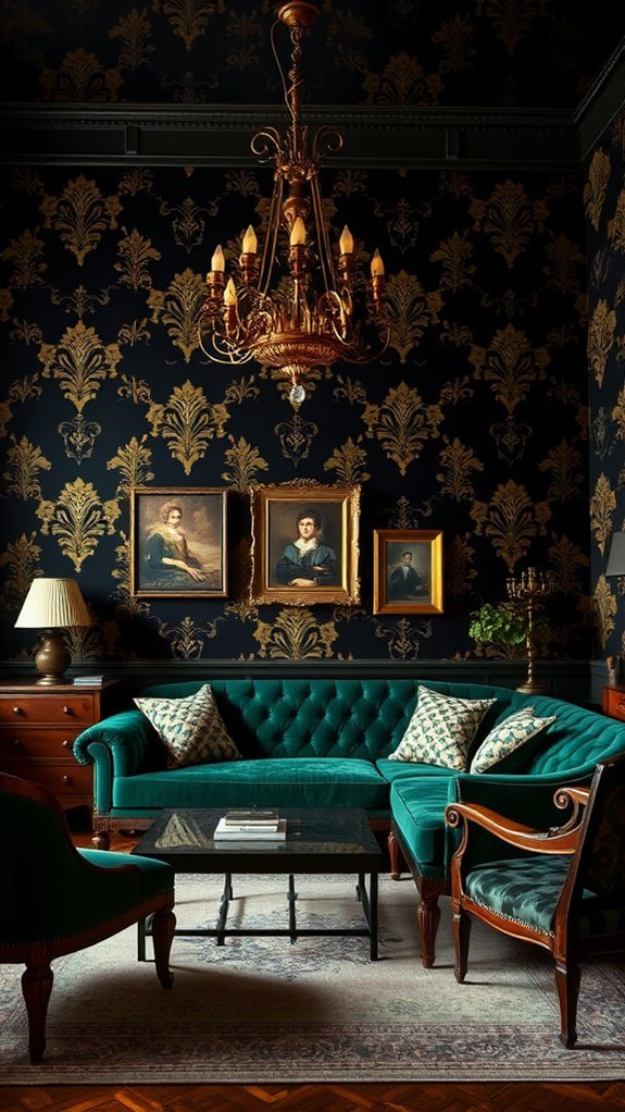 classic vintage black wallpaper