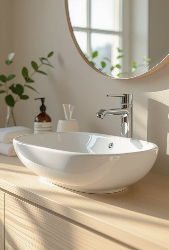 classic white porcelain sinks