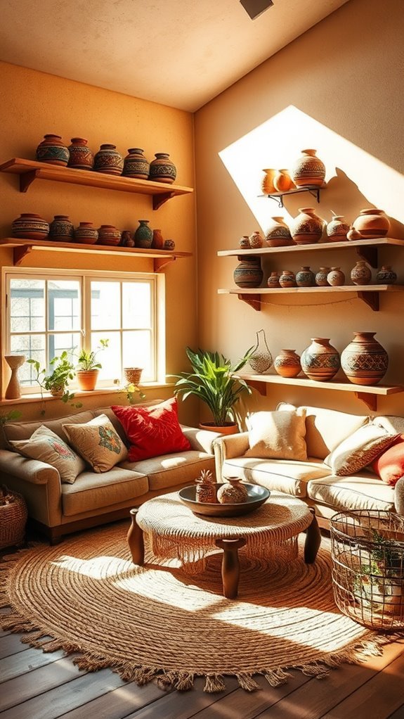 clay pottery decorative accents