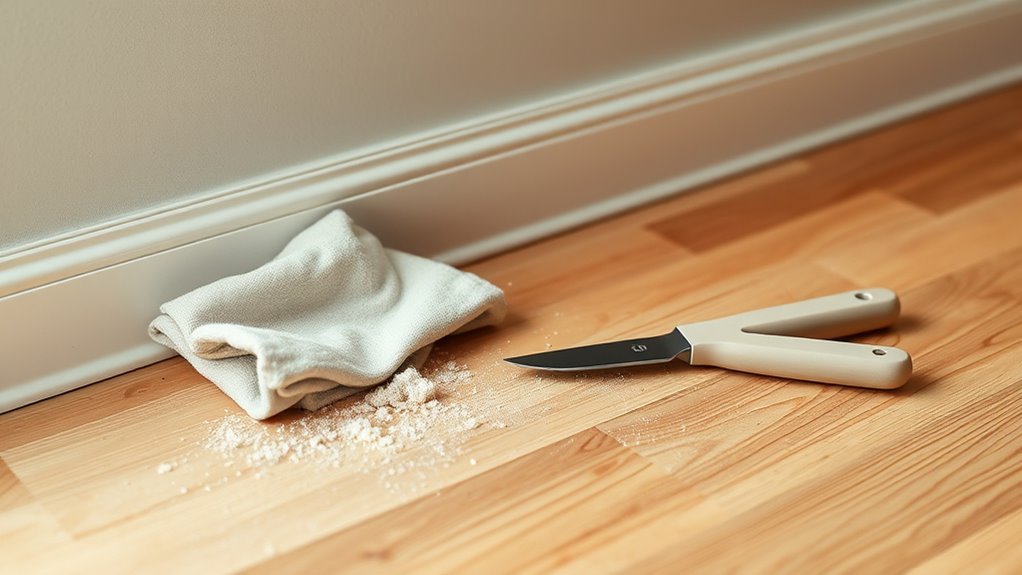 clean and smooth baseboards