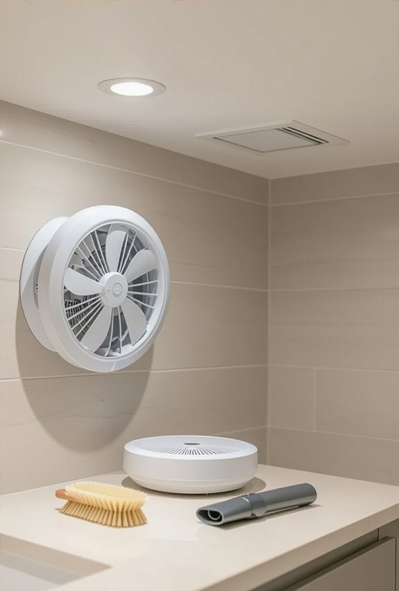 clean basement exhaust fan