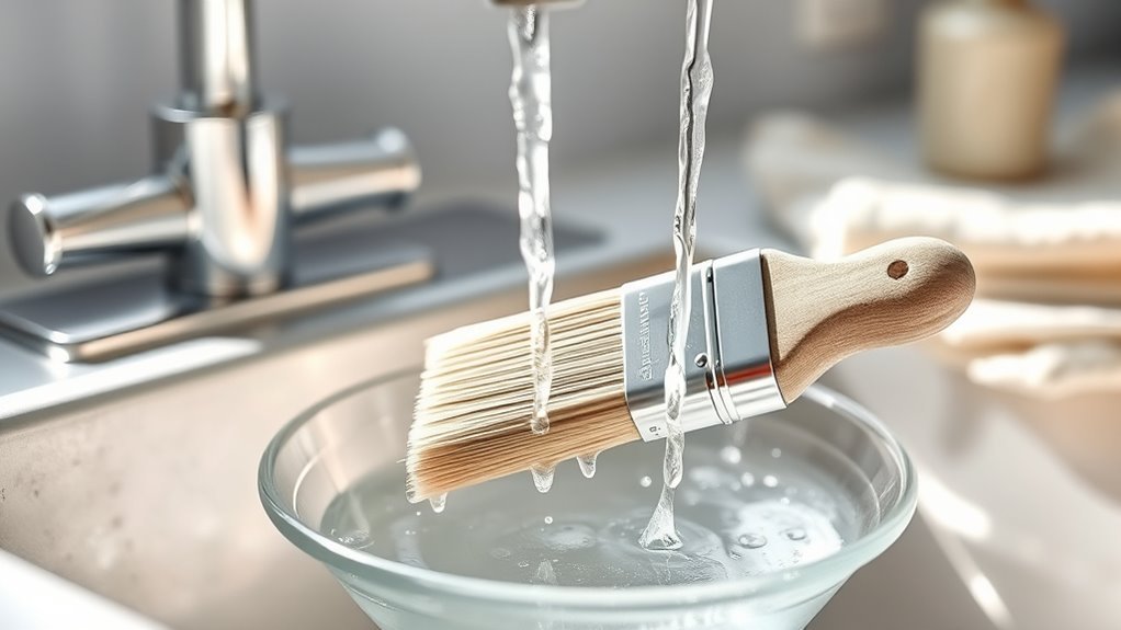 clean brush immediately after use