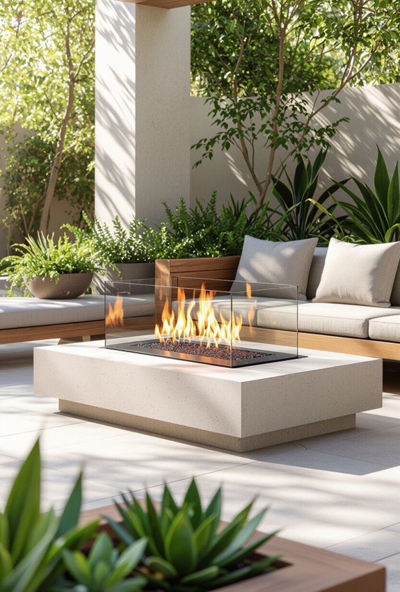 clean burning bioethanol outdoor fireplace