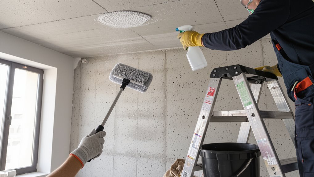 clean ceilings before painting
