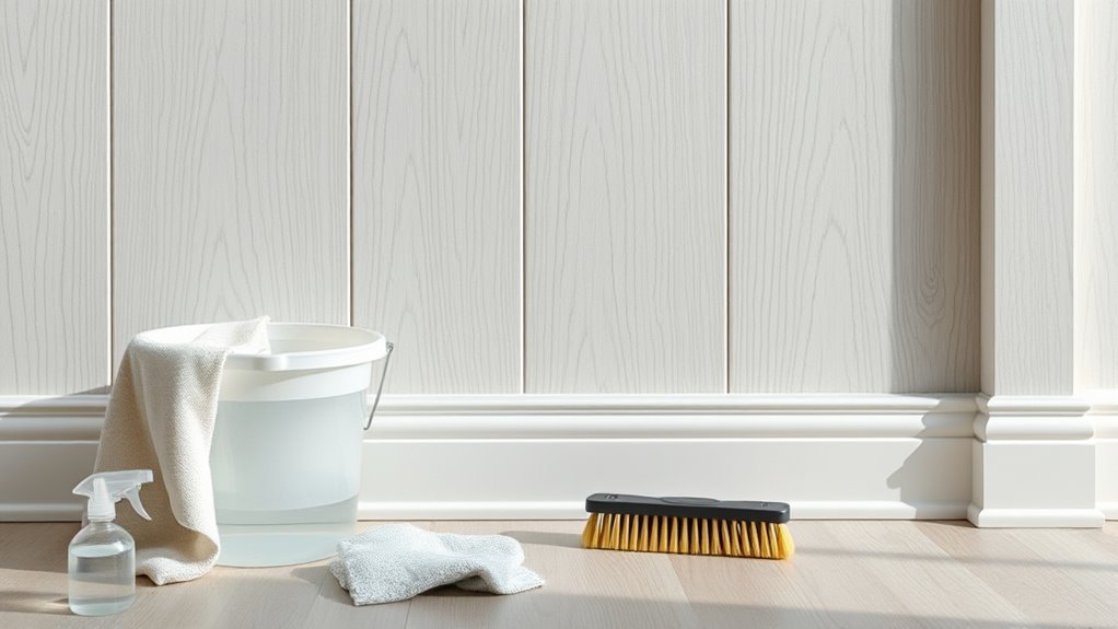 clean degrease rinse sand