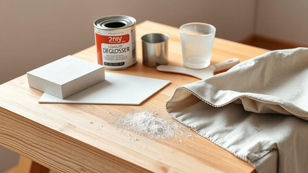 clean sand degloss prepare