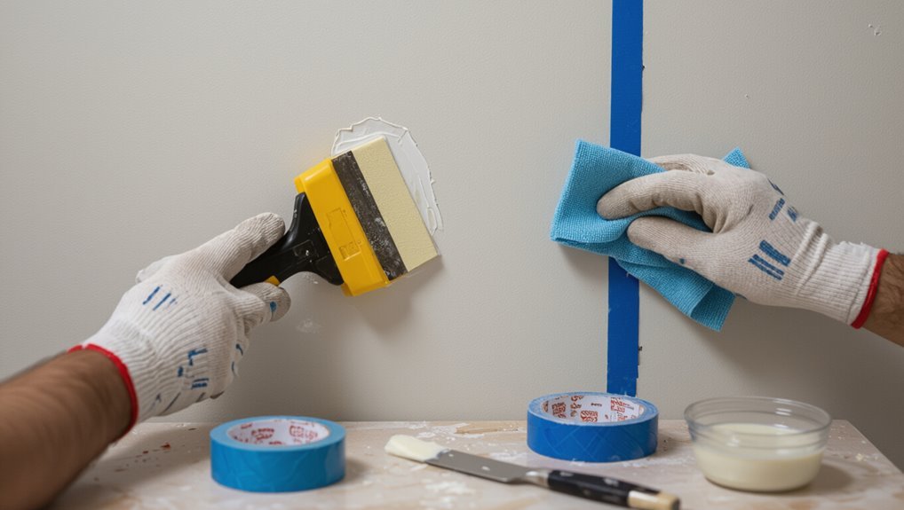 clean sand tape prep