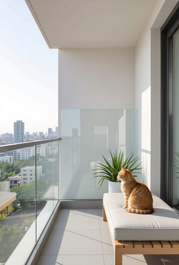 clear acrylic balcony protection