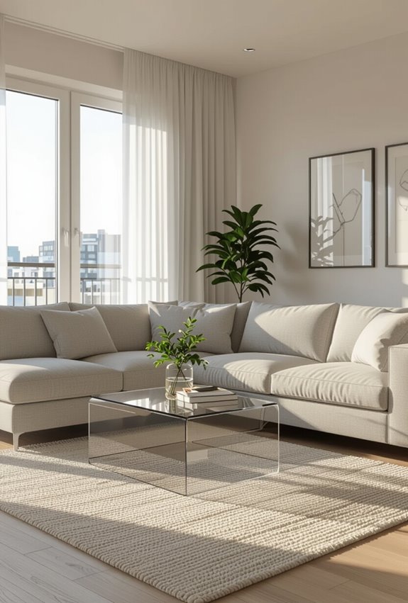 clear acrylic furniture for openness