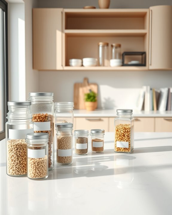 clear containers for organization
