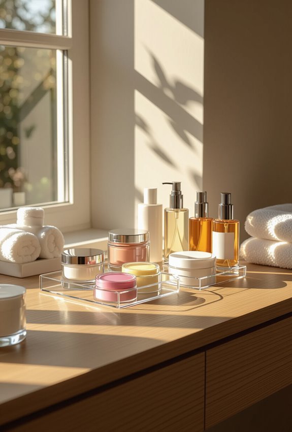 clear containers showcase beauty