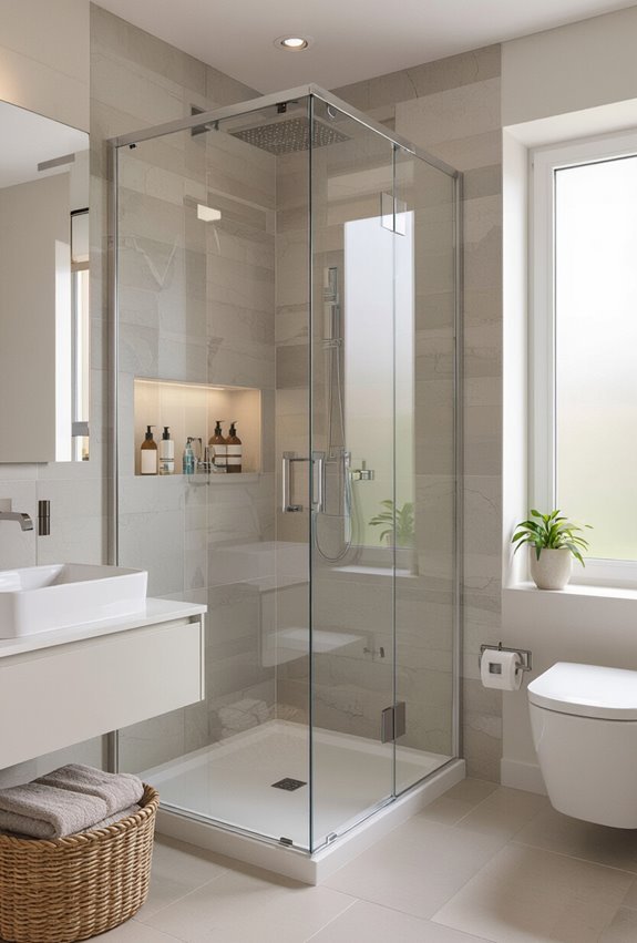 clear frameless glass openness