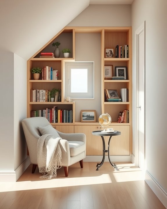 clever under stair bookcase design