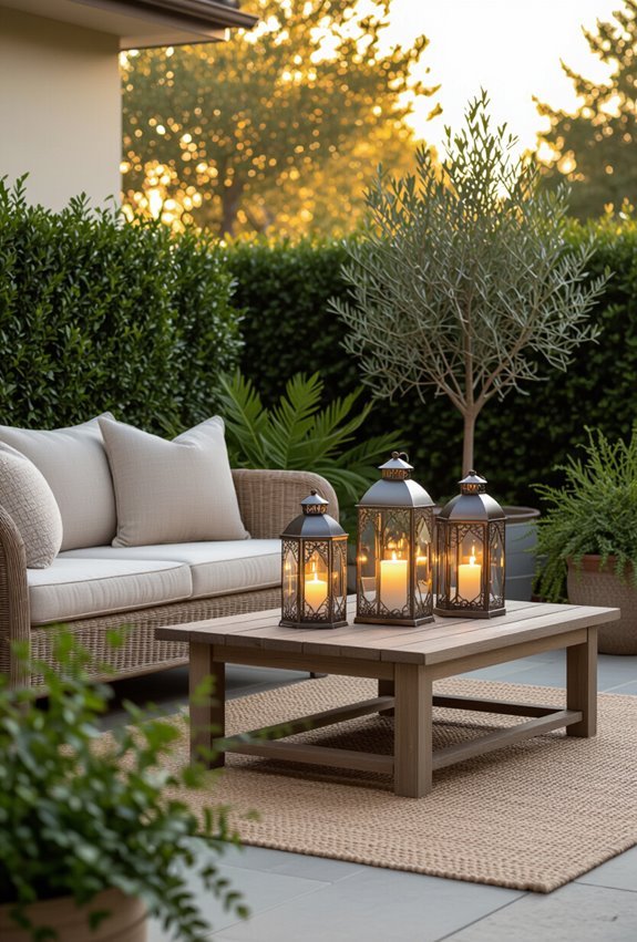 clustered lanterns create intimacy