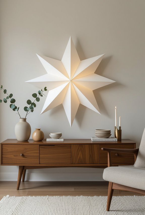 clustered origami star lanterns