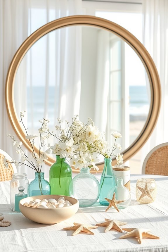 coastal beach inspired mirror decor
