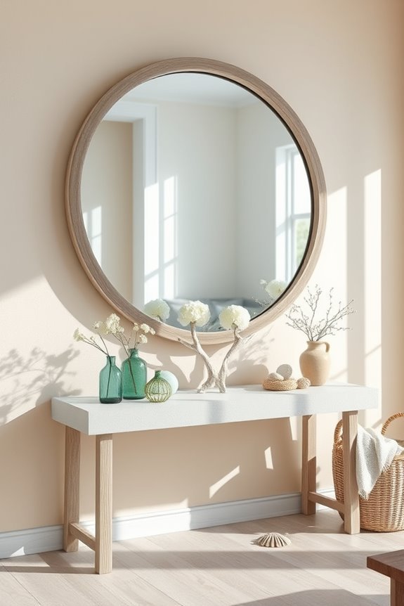 coastal beach themed mirror decor
