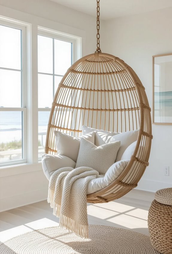 coastal hammock chair relaxation nook
