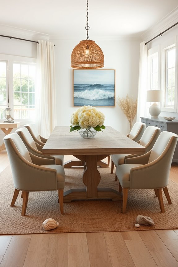 coastal retreat dining decor