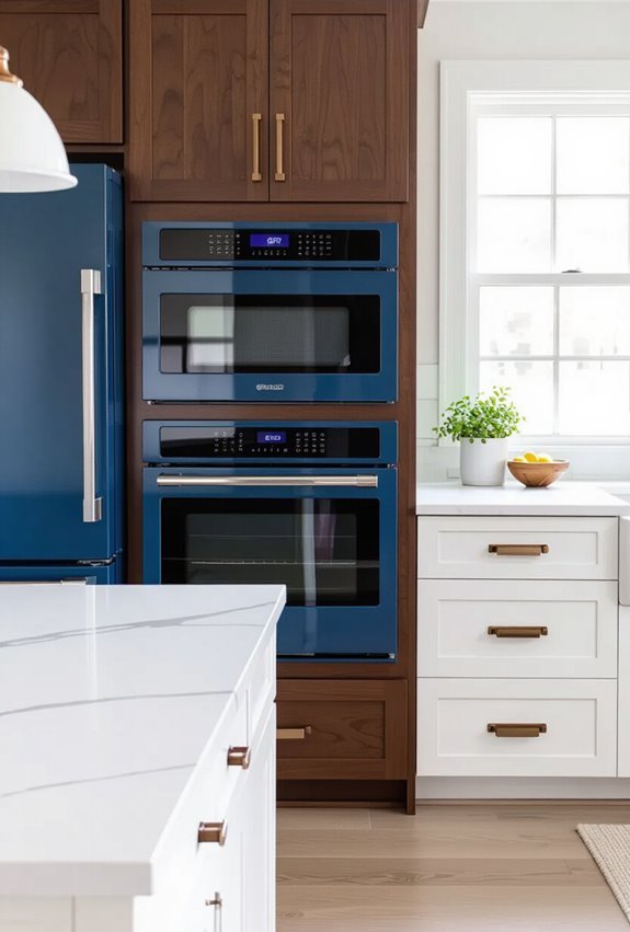 coastal retro blue brown contrast