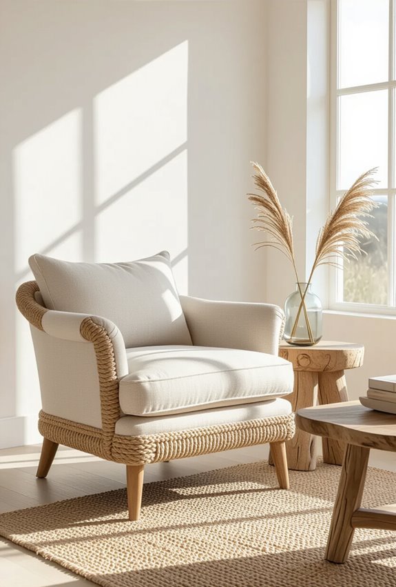 coastal rope accented furniture details