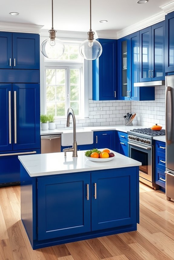 cobalt blue and white
