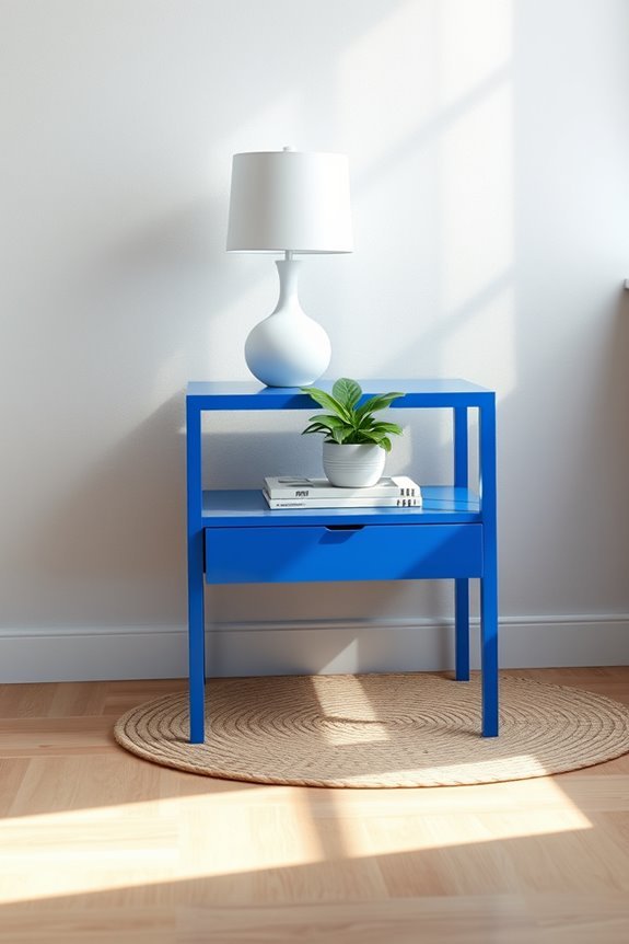 cobalt blue statement furniture