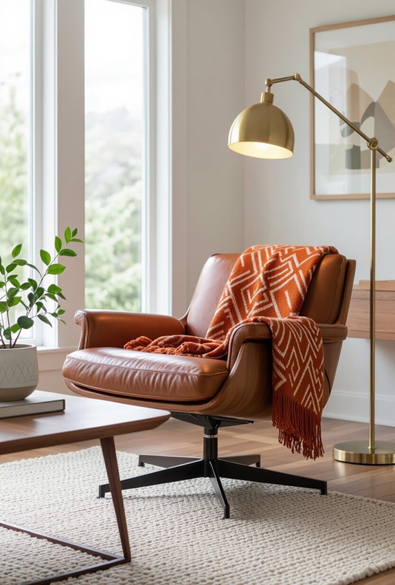 cocoa rust geometric textiles