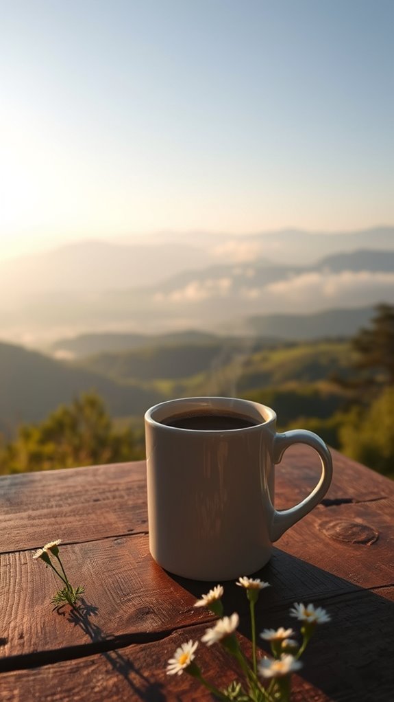 coffee amidst breathtaking views