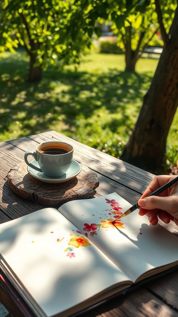 coffee and creativity in nature