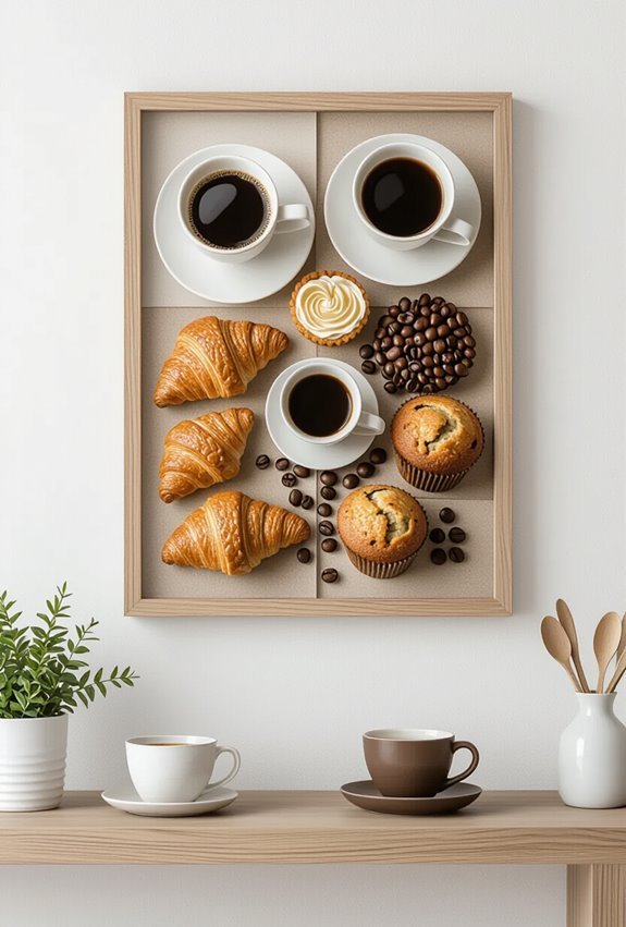 coffee and pastry collage