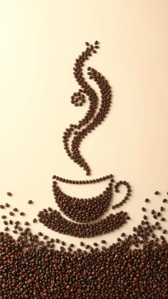 coffee bean art installations
