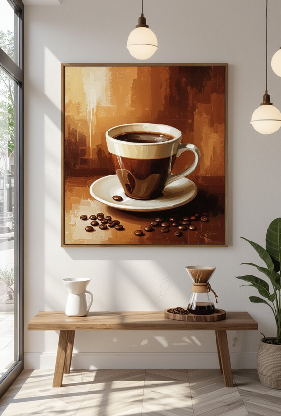 coffee crafted local artworks