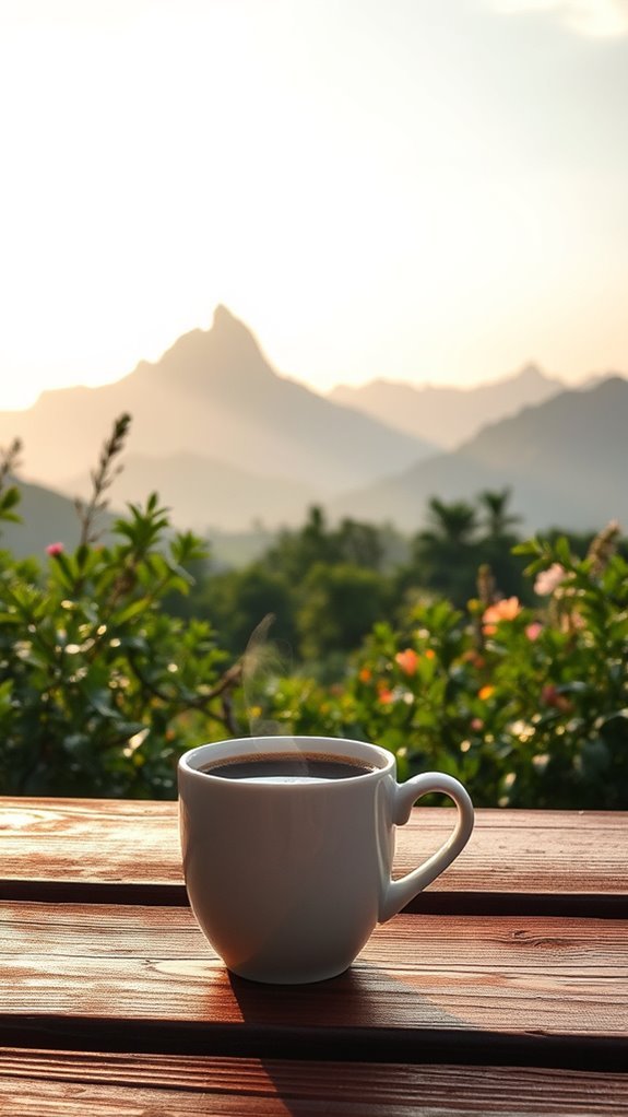 coffee views and mountains