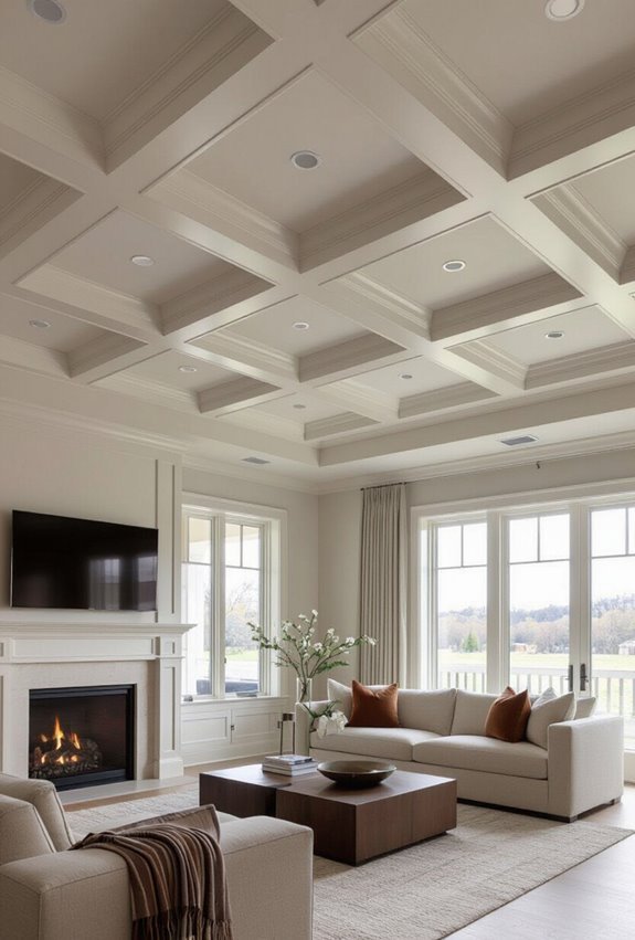 coffered ceiling integrated speakers