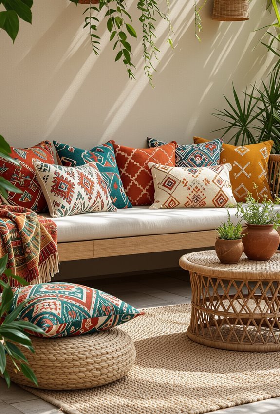 cohesive eclectic boho patterning
