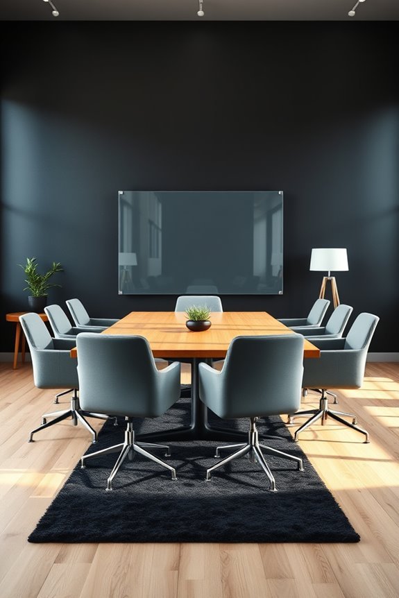 collaborative black wall office