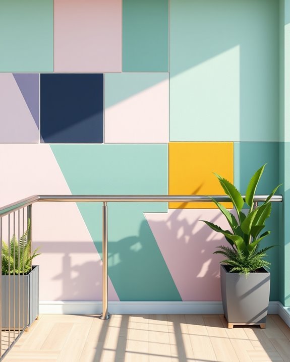 color blocked balcony design