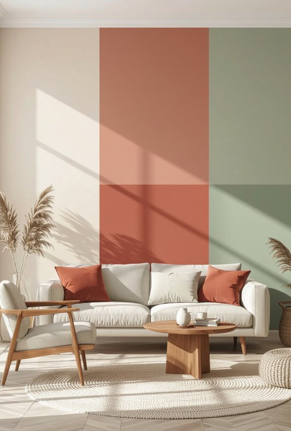 color blocked walls define zones