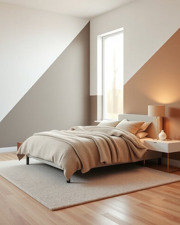 color blocking asymmetrical walls