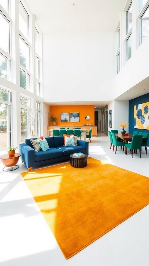 color blocking defines spaces