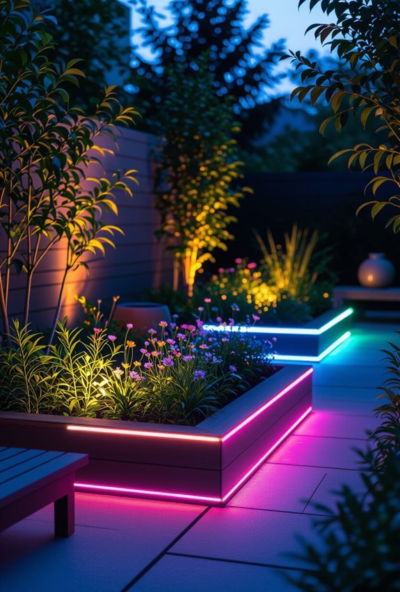 color changing led garden outlines