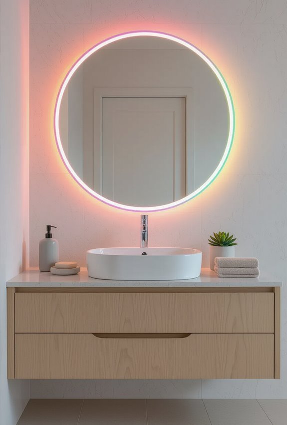 color changing neon vanity lights