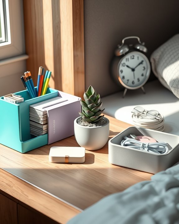 color coded bedside organization