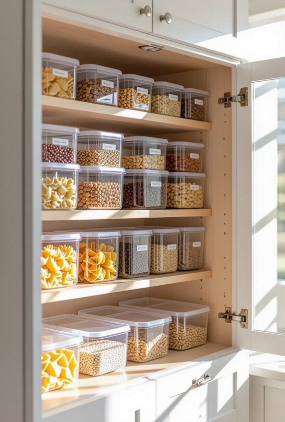 color coded consistent cabinet labels