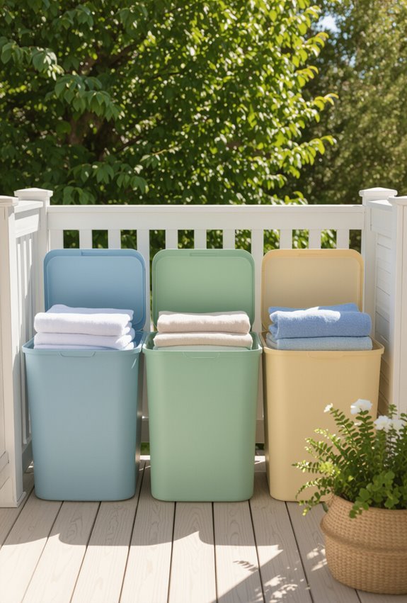 color coded family laundry system
