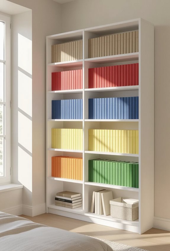 color coded mood based shelving