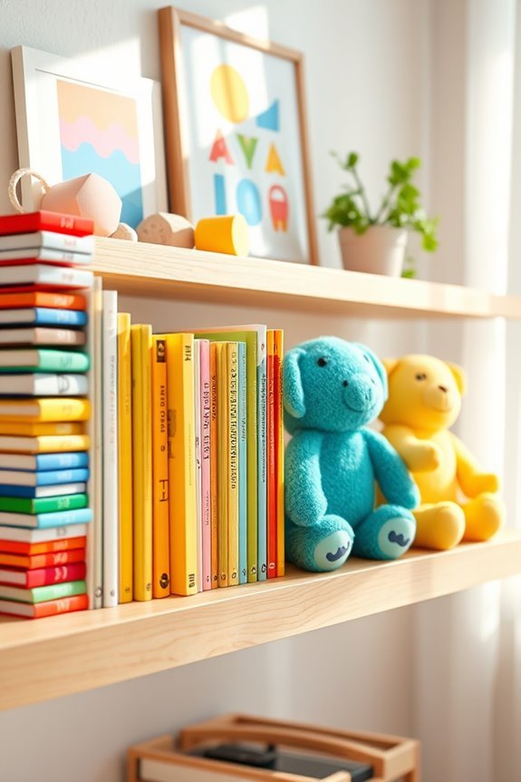 color coded shelf organization system